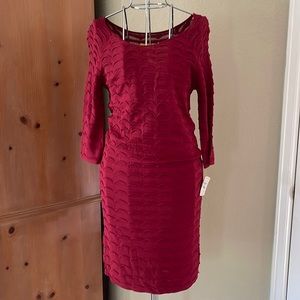 Catherine Melandrino  red knit dress